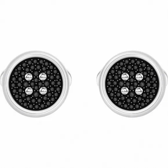 施华洛世奇/Swarovski 袖扣 Gentleman 袖扣, 灰色, 不锈钢 5352223