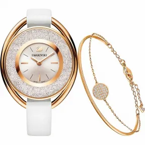施华洛世奇/Swarovski 套装 Crystalline Oval 套装, 白色, 玫瑰金色调 5414705