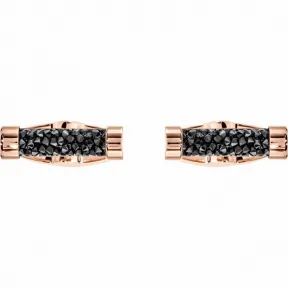 施华洛世奇/Swarovski Crystaldust 袖扣, 黑色, 镀玫瑰金色调 5429902
