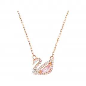 施华洛世奇/Swarovski Dazzling Swan 项链  天鹅  粉红色  镀玫瑰金色调 5469989