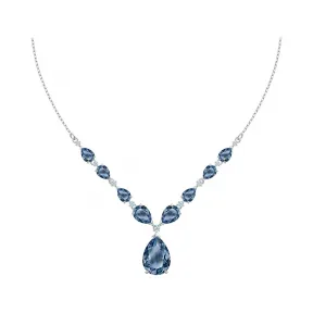 施华洛世奇/Swarovski Vintage 项链, 蓝色, 镀铑 5472614