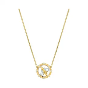 施华洛世奇/Swarovski Bee A Queen 项链, 白色, 镀金色调 5482793