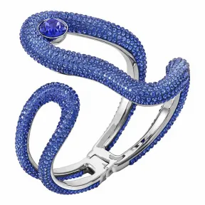 施华洛世奇/Swarovski 手饰 Tigris 阔手镯, 蓝色, 镀钯色 5483914