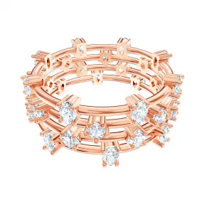 施华洛世奇/Swarovski Penélope Cruz Moonsun Cluster 戒指, 白色, 镀玫瑰金色调 5486818