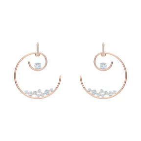 施华洛世奇/Swarovski North 穿孔耳环, 白色, 镀玫瑰金色调 5493391