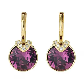 施华洛世奇/Swarovski Bella V 穿孔耳环, 紫色, 镀金色调 5509404