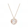 施华洛世奇/Swarovski Generation 链坠  白色  镀玫瑰金色调 5511011