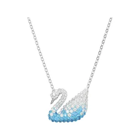 施华洛世奇/Swarovski Swarovski Iconic Swan 链坠  天鹅  小码  蓝色  镀铑 5512095