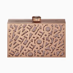 施华洛世奇/Swarovski 徽标蕾丝手袋 玫瑰金色 5517020