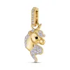 施华洛世奇/Swarovski Out of this World Unicorn Charm 紫罗兰 镀金色调 5531527