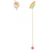 施华洛世奇/Swarovski Out of this World Unicorn 穿孔耳环, 彩色设计, 镀金色调 5531528