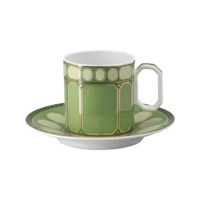 施华洛世奇/Swarovski Signum 咖啡杯连茶碟  瓷器  绿色 5635503