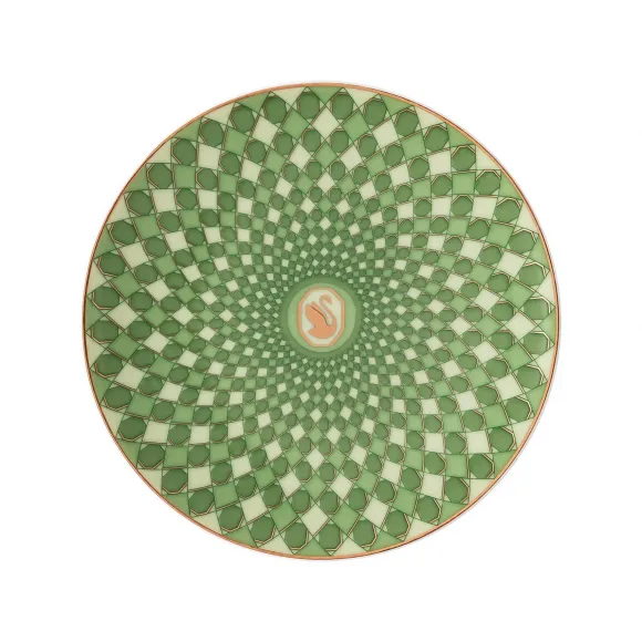 施华洛世奇/Swarovski Signum 餐盘  瓷器  小码  绿色 5635545