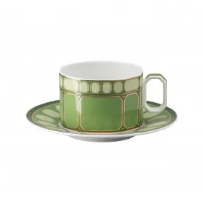 施华洛世奇/Swarovski Signum 茶杯连茶碟  瓷器  绿色 5648532