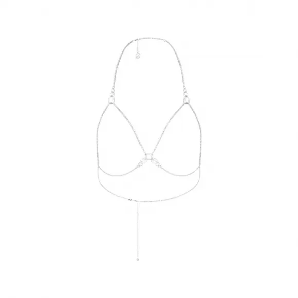 施华洛世奇/Swarovski Swarovski x SKIMS 胸罩 混合式切割 爪链 白色 镀铑 5678071