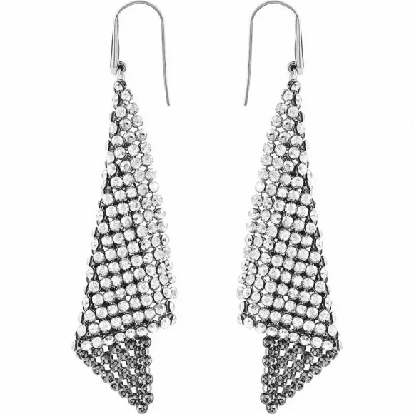 施华洛世奇/Swarovski 耳饰 Fit 穿孔耳环, 灰色, 镀白金色 976061