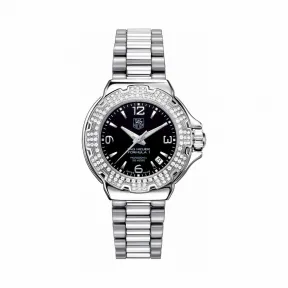 豪雅/TAG Heuer F1系列 石英机芯 不锈钢镶钻，镶嵌120颗钻石，重0.75克拉 女表 WAC1214.BA0852