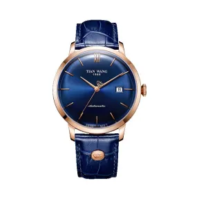 天王/Tianwang 不锈钢表壳全电玫瑰金，不锈钢圈口全电玫瑰金，不锈钢把的全电玫瑰金，不锈钢螺丝底盖  MI·X系列 自动机械 男表 GS51013P.D.LU.U