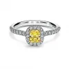 蒂芙尼/Tiffany Soleste 系列铂金镶钻戒圈枕形切割订婚钻戒 30413059 