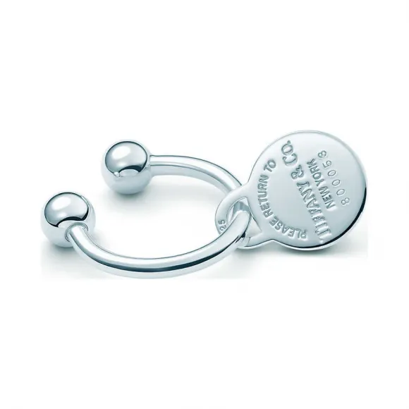Return to Tiffany™ 系列纯银圆形吊饰钥匙扣  31852544