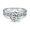 蒂芙尼/Tiffany Tiffany® Setting 镶钻戒圈六爪镶嵌钻戒:经典订婚钻戒 35345647 