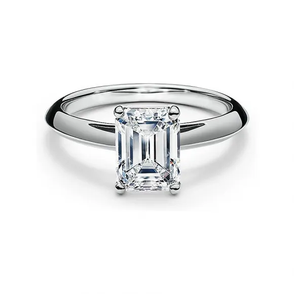蒂芙尼/Tiffany 铂金祖母绿形切割钻石订婚戒指 36408103 
