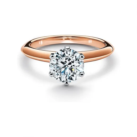 蒂芙尼/Tiffany 18K玫瑰金 Tiffany® Setting:世上最具标志性的订婚戒指 36932171 