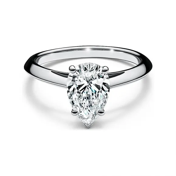蒂芙尼/Tiffany 铂金镶梨形钻石订婚戒指 37128708 