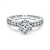 蒂芙尼/Tiffany Tiffany® Setting 镶钻戒圈六爪镶嵌钻戒:经典订婚钻戒 38122223 