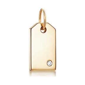 Tiffany Charms 系列 18K 黄金镶钻吊饰，迷你号  60879729