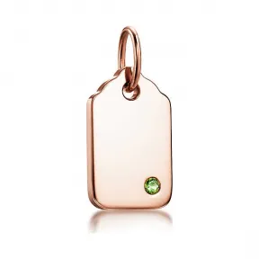 Tiffany Charms 系列 18K 玫瑰金镶沙弗莱石圆形吊饰，迷你号  60879907