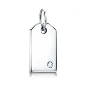 Tiffany Charms 系列 18K 白金镶钻吊饰，迷你号  60927081