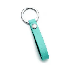 蒂芙尼/Tiffany Tiffany Blue® 蒂芙尼蓝色颗粒小牛皮扣环钥匙链  60985235 GRP09850