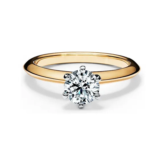 蒂芙尼/Tiffany Tiffany® Setting 18K 金六爪镶嵌钻戒:经典订婚钻戒 61232362 