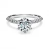 蒂芙尼/Tiffany Tiffany® Setting 铺镶钻石戒圈六爪镶嵌钻戒:经典订婚钻戒 62031786 