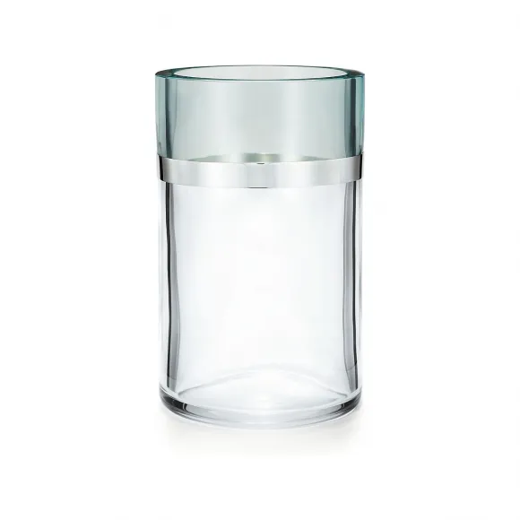 蒂芙尼/Tiffany Seguso Vetri d'Arte 人工吹制玻璃花瓶，带纯银饰带。 62633395 