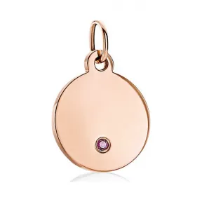 Tiffany Charms 系列 18K 玫瑰金镶嵌红宝石迷你圆形吊饰  62705191