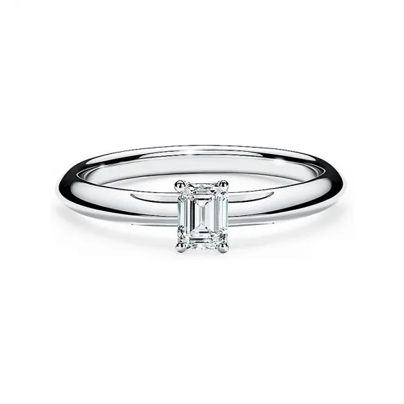 蒂芙尼/Tiffany 铂金祖母绿形切割钻石订婚戒指 62808365 