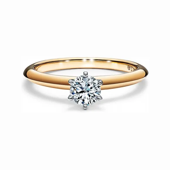蒂芙尼/Tiffany Tiffany® Setting 18K 金六爪镶嵌钻戒:经典订婚钻戒 62818727 