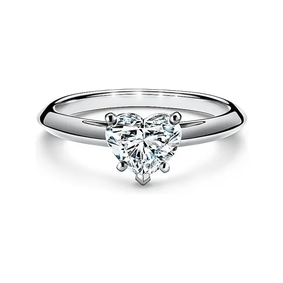 蒂芙尼/Tiffany 铂金镶心形钻石订婚戒指 63770914 