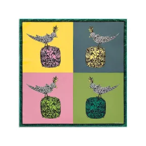 蒂芙尼/Tiffany Tiffany & Co. Schlumberger 系列:黄水晶色真丝石上鸟方巾