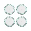 蒂芙尼/Tiffany Home Essentials 白色亚麻扇形杯垫 73695074