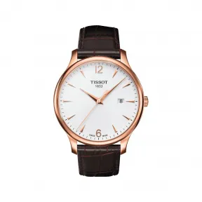 天梭 Tissot T-Classic系列 皮革 石英机芯 男表 T063.610.36.037.00