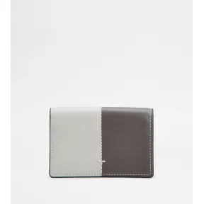 托德斯/Tod's Man グレー レザー ビジネス カード ホルダー XAMIMPF8200TDXPZ4412