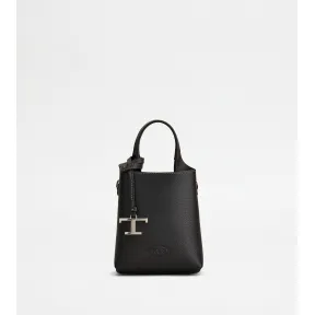 托德斯/Tod's Woman ブラック トッズ レザー バッグ マイクロ XBWAPAT9000QRIPZB999