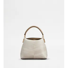 托德斯/Tod's Woman GREY Tod's T Case Tote Messenger Bag in Eel Leather Micro XBWTSTO0000S6JPZ6O42