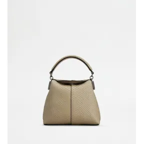 托德斯/Tod's Woman BEIGE Tod's t Case Tote Messenger Bag in Python Micro XBWTSTO0000TGSPZB006