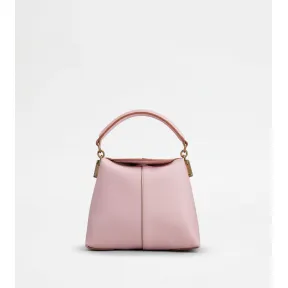 托德斯/Tod's Woman PINK Tod's T Case Tote Messenger Bag in Leather Micro XBWTSTO00L0XPRPZM423