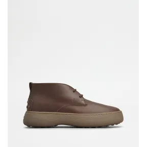 托德斯/Tod's Man 棕色 Tod's W. G. Heritage皮革沙漠靴 XXM09J0GK40N6M7MS611