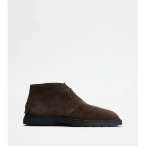 托德斯/Tod's 男人 棕色 绒面皮革沙漠靴 XXM59K00D81RE0S800